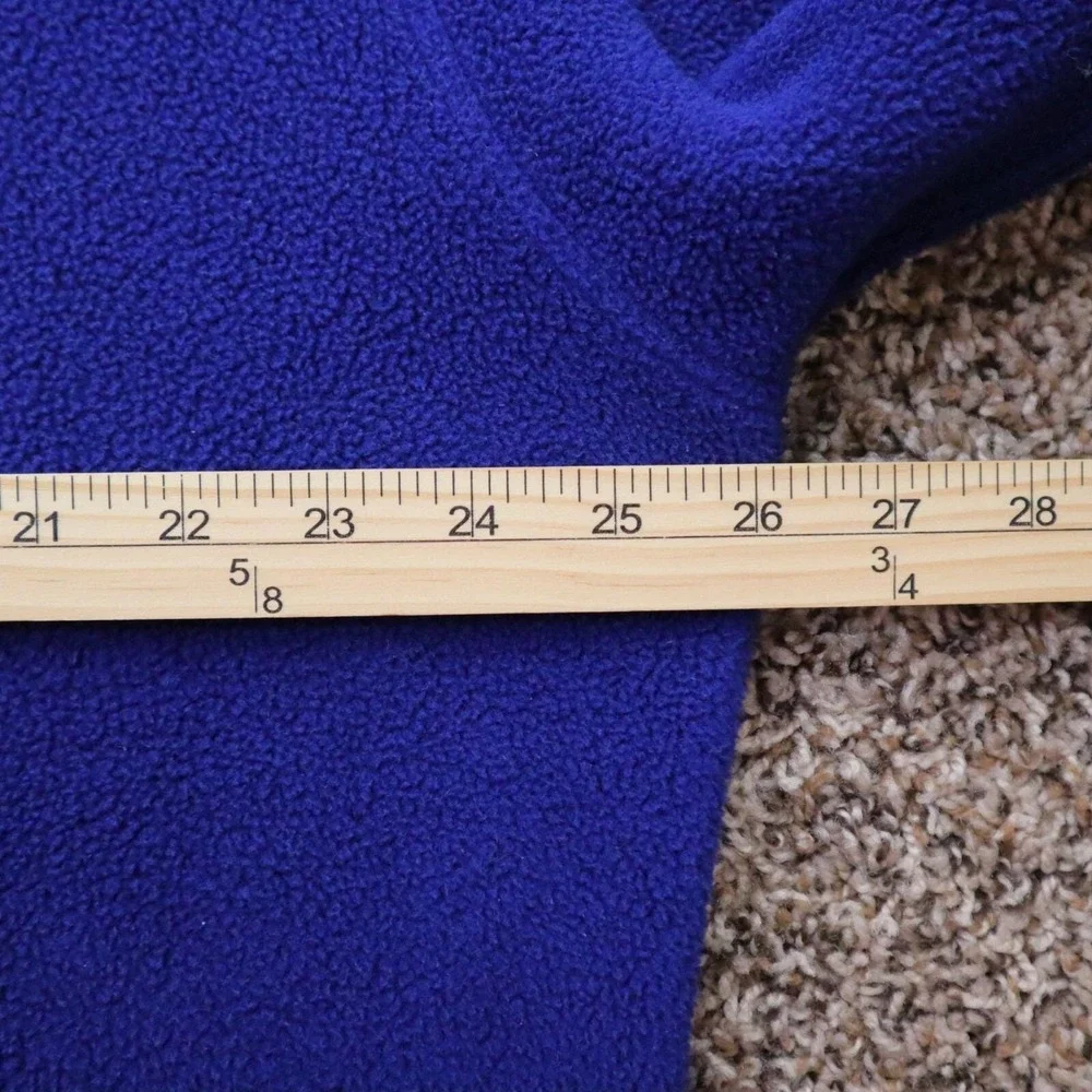 Vintage Polo Ralph Lauren Full Zip Fleece Hoodie Blue‎ Size Large 26x26.5